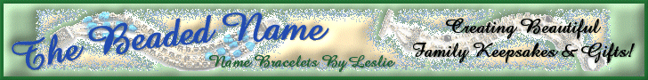 Name Bracelets by Leslie, TheBeadedName.com